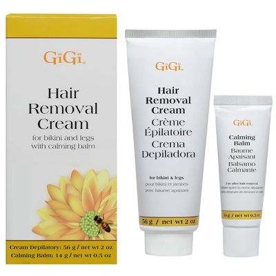 GiGi Hair Removal Cream, with Calming Balm for Legs and Bikini Area