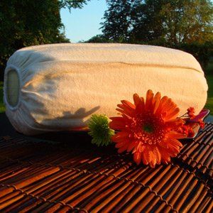 Bolster Cover for 3x6x14 Half-Circle Neck Bolster, Natural