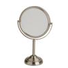 JERDON Two-Sided Tabletop Makeup Mirror - Makeup Mirror with 10X Magnification & Swivel Design - Portable 6-Inch Diameter Mirror in Nickel Finish - Model JP910NB view 1