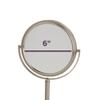 JERDON Two-Sided Tabletop Makeup Mirror - Makeup Mirror with 10X Magnification & Swivel Design - Portable 6-Inch Diameter Mirror in Nickel Finish - Model JP910NB view 2