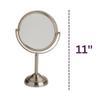 JERDON Two-Sided Tabletop Makeup Mirror - Makeup Mirror with 10X Magnification & Swivel Design - Portable 6-Inch Diameter Mirror in Nickel Finish - Model JP910NB view 3
