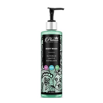 Platinum Skin Care Glycolic & Lactic Bodywash 8.5oz.