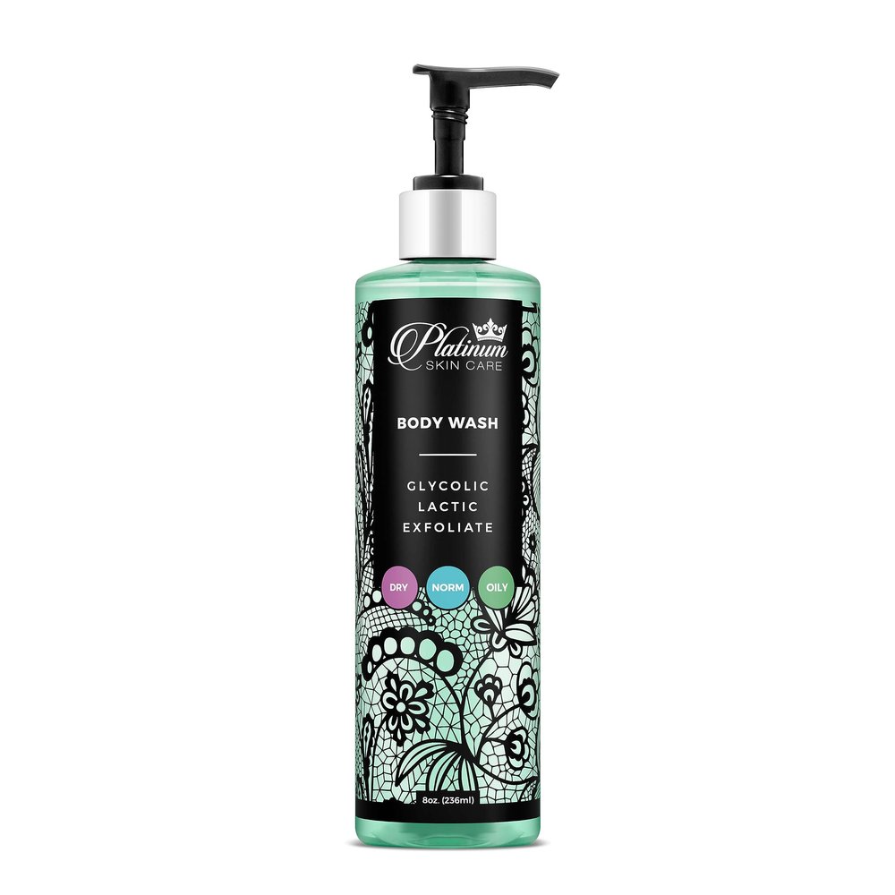 Platinum Skin Care Glycolic & Lactic Bodywash 8.5oz.