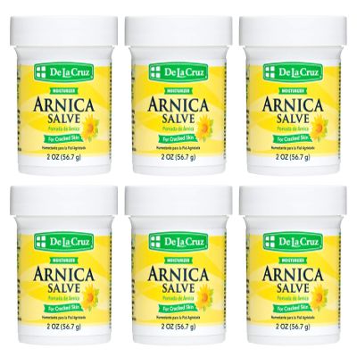 De La Cruz Arnica Salve - Foot Cream for Dry Cracked Heels and Feet - Moisturizing Hand Salve for Dried Hands - 24 Hour Moisture Foot Cream for Dry Cracked Feet and Rough Skin - 2 OZ (6 Pack)
