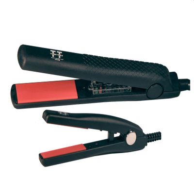 Turbo Tools TT100 Ceramic Tourmaline Nano Technonlogy Flat Iron with Bonus Detailer and Heat Resistant Glove, 1"