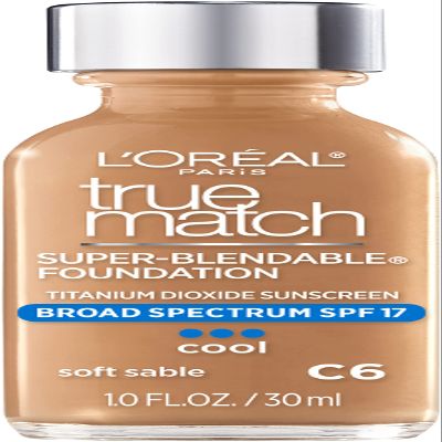 LOral Paris Makeup True Match Super-Blendable Liquid Foundation, Soft Sable C6, 1 Fl Oz,1 Count