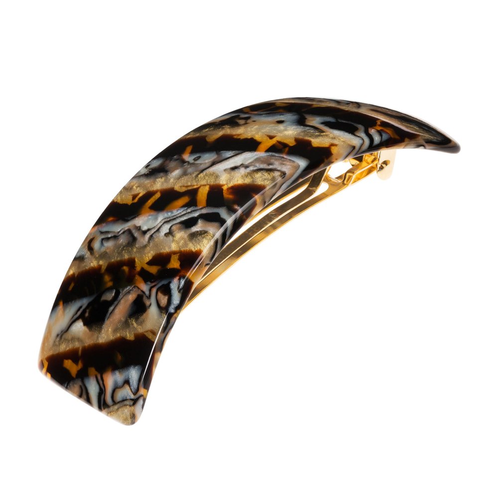 Large Hair Barrette for Thick Hair, Rectangle Volume French Barrette for Women, Strong Hold, Comfortable and Easy to Use, Lasco Neutrals | France Luxe
