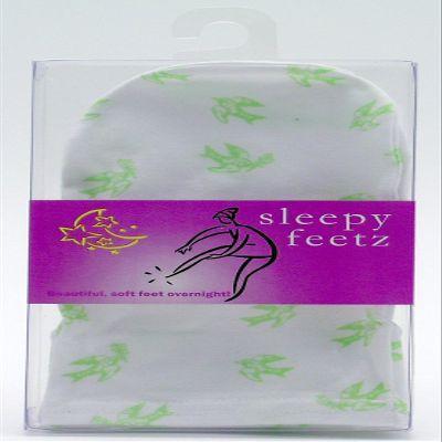 European Soaps Sleepy Feetz Over Night Socks, White W/Green Birds, 1.6 -Ounce Boxes