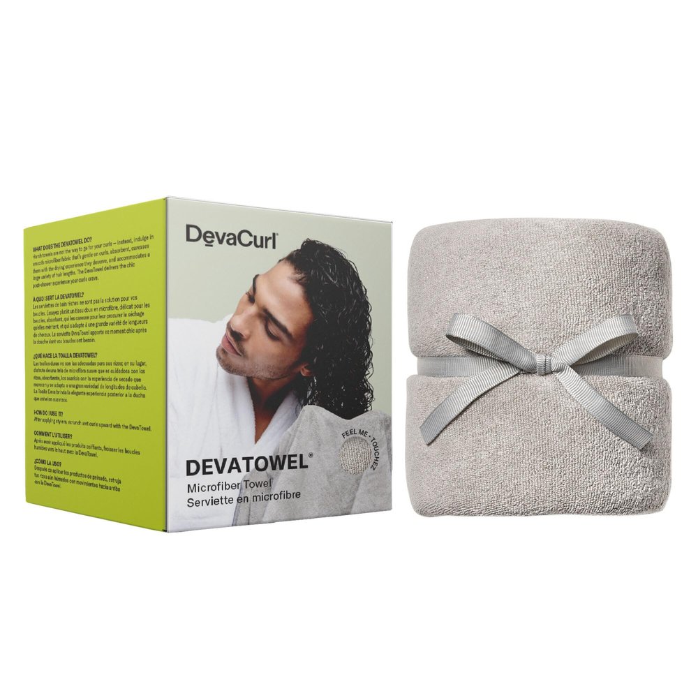 DevaCurl Microfiber Anti-Frizz Hair Towel | Gently Dries | Gray
