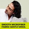DevaCurl Microfiber Anti-Frizz Hair Towel | Gently Dries | Gray view 3