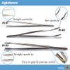 Lighthouse Tweezers 31, Deluxe, 12 cm, design: straight, narrow view 3
