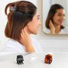 Goody Small Basic Half-Claw Hair Clips, 12-Count  3-Prong Claw Clips for All Hair Types, Neutral Colors (Black, Tortoise, Clear), SlideProof Grip for All-Day Hold view 3