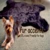 Premium Faux Fur Sheepskin Rug/Accent Pelt Rug feet/Black Sheep/Bear Skin 24"x48" view 1