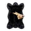 Premium Faux Fur Sheepskin Rug/Accent Pelt Rug feet/Black Sheep/Bear Skin 24"x48" view 4