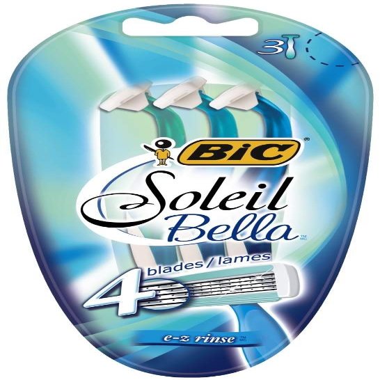 BIC Soleil Bella Disposable Razor, Women, 3-Count (Pack of 3)