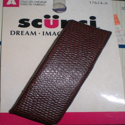 TEXTURED LEATHER AC BARRETTE