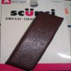 TEXTURED LEATHER AC BARRETTE view 1