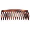 Belle 15 Tooth French Side Comb - Tortoise view 1