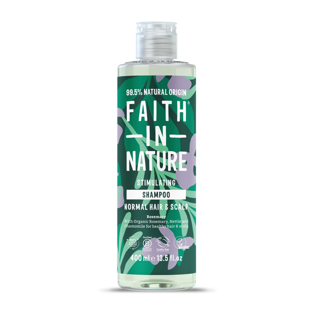 FAITH IN NATURE Natural Shampoo - Vegan & Cruelty Free, No SLS or Parabens - 13.5 fl oz, Rosemary