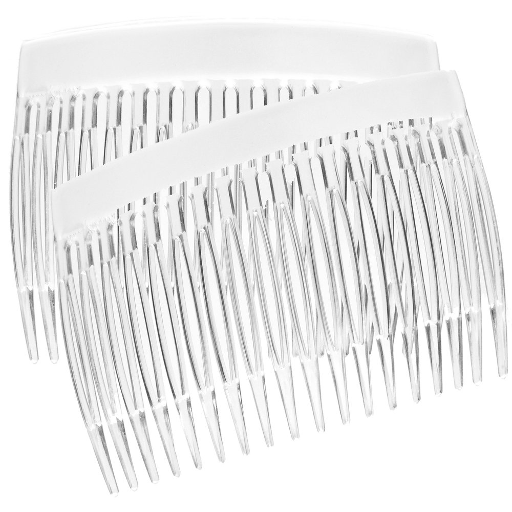 France Luxe 18 Tooth French Side Comb Pair - Clear