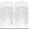 France Luxe 18 Tooth French Side Comb Pair - Clear view 2