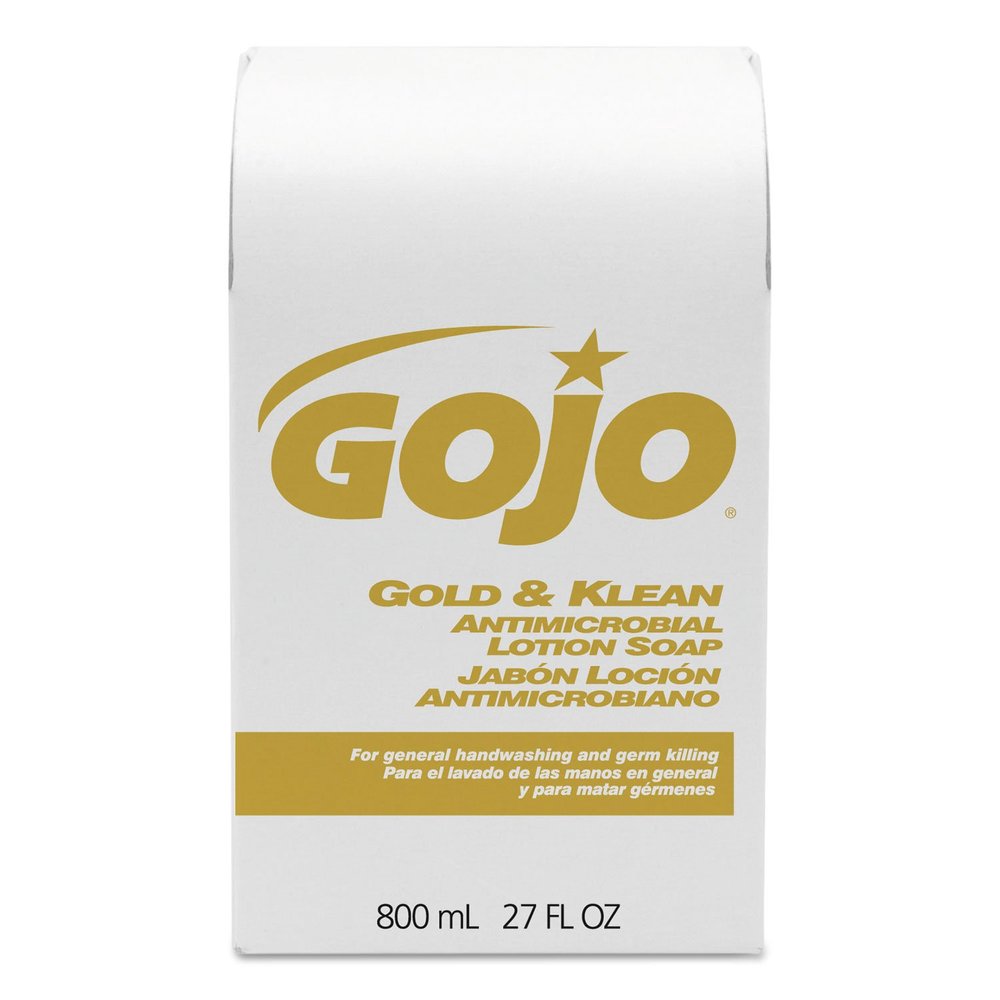 GOJO Gold & Klean Lotion Soap Bag-in-Box Dispenser Refill, Fresh Liquid, 800-ml