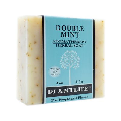 Plantlife Double Mint Bar Soap - Moisturizing and Soothing Soap for Your Skin - Hand Crafted Using Plant-Based Ingredients - Made in California 4oz Bar