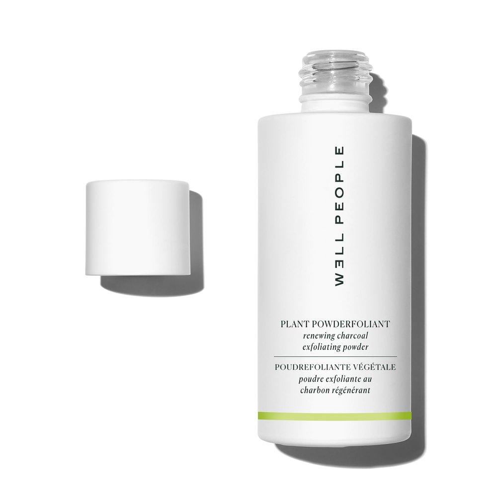 Well People Plant Powderfoliant Renewing Charcoal Exfoliating Powder, Exfoliant For Brightening & Softening Your Complexion, Vegan & Cruelty-free