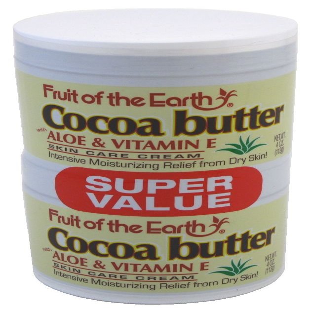Fruit of the Earth Cocoa Butter, 4 Ounce Jars (Pack of 2)