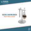 MERKUR Shaving Stand for Razor and Brush in Matt Chrome | Fits 700002 Matt Futur Adjustable Razor | 1700002 Matt Shaving Brush view 4