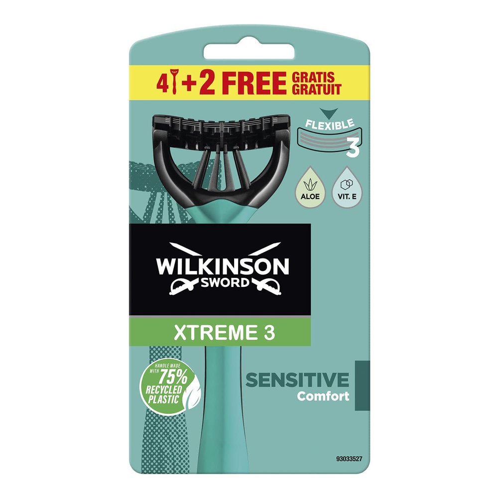 Wilkinson Sword Xtreme 3 Sensitive Disposable Razors - 6 Count