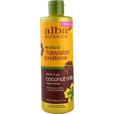 Alba Botanica Natural Hawaiian Conditioner Coconut Milk, 12 oz (Pack of 8)
