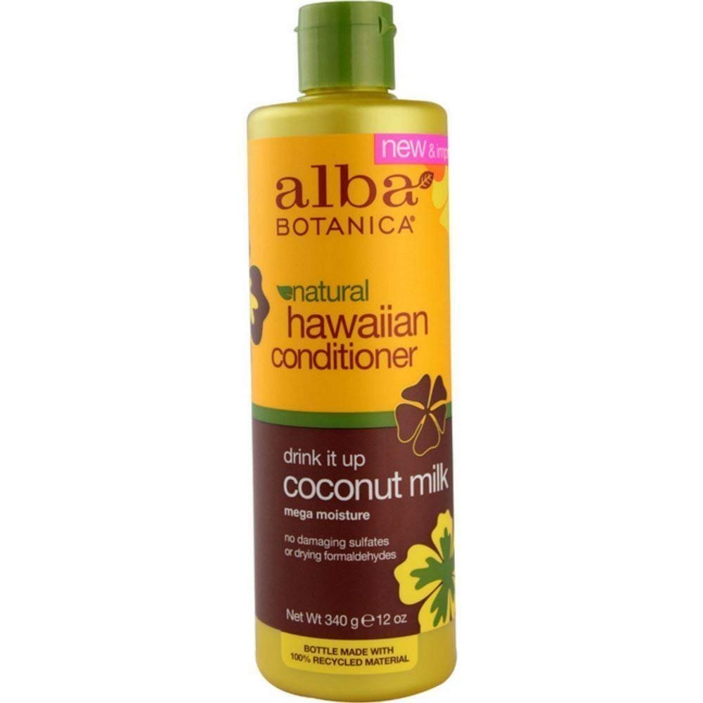 Alba Botanica Natural Hawaiian Conditioner Coconut Milk, 12 oz (Pack of 8)
