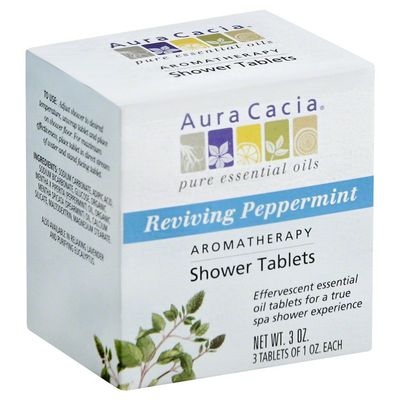 Aura Cacia Aromatherapy Shower Tablets, Reviving Peppermint 3 ea (Pack of 12)12