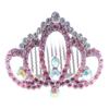 Alilang Vintage Rose Pink Bridal Hair Comb Simulated Crystal Wedding Hair Accessories view 1