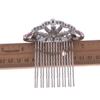Alilang Vintage Rose Pink Bridal Hair Comb Simulated Crystal Wedding Hair Accessories view 2