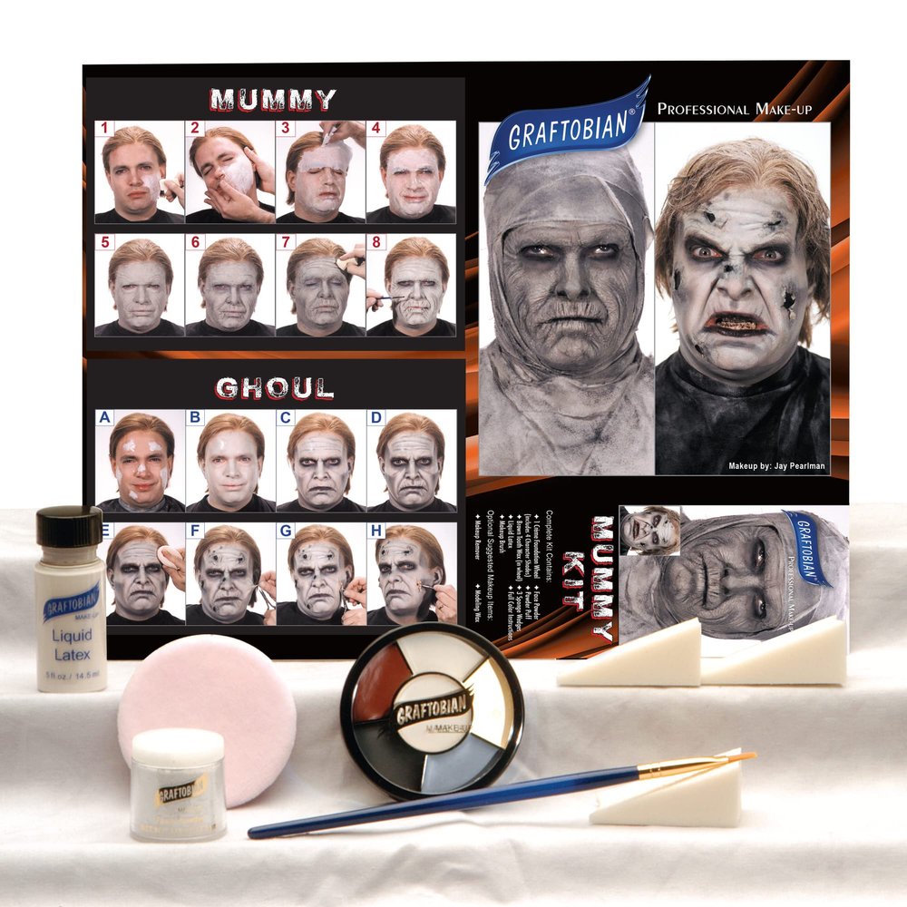 Graftobian Professional Mummy/Ghoul Complete Make-up Kit with Instructions