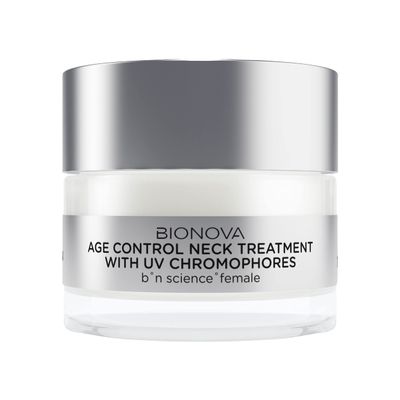 BIONOVA Age Control Neck Wrinkle Treatment Cream with UV Chromophores - Reduce Mild to Deep Neck Lines, Wrinkles, and Retain Skin Firmness (0.5 oz)