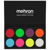 Mehron Makeup Paradise FX Neon UV Glow 8 Color Palette | Magnetic Refillable Special Effects Paint Palette | Professional Water Activated Paint for Raves, Costumes, SFX, Halloween, & Cosplay view 1