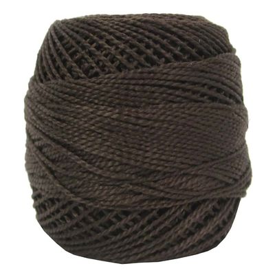 Pearl Cotton Ball Size 8 87yd-Ultra Dark Coffee Brown
