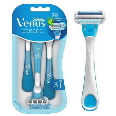 Gillette Venus Oceana Women's Disposable Razor, 3 Razors(Pack of 1)