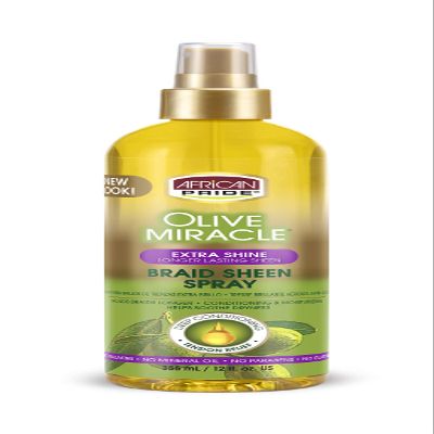 African Pride Braid Sheen Extra Spray 12 oz. Pump (Case of 6)