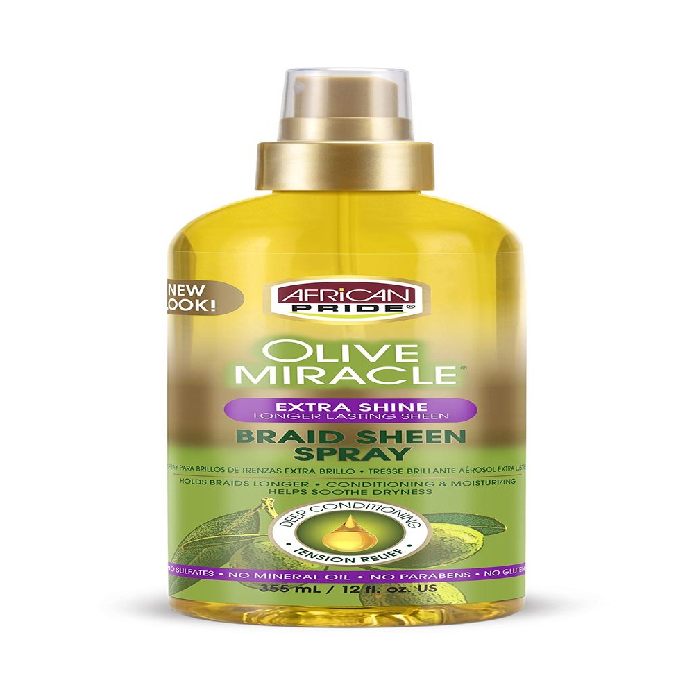 African Pride Braid Sheen Extra Spray 12 oz. Pump (Case of 6)