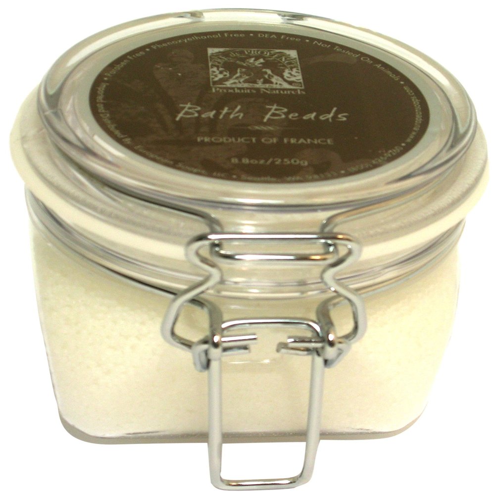 Pre de Provence Bath Beads, Milk, Natural, 8.82 ounces Jar