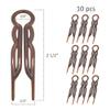 Good Hair Days Hair Pins - 2 1/2" Plastic, U-shaped Magic Grip Hairpins, Strong Durable Pins For Fine, Thick & Long Hair, Styling Accessories - Crystal, Set of 10 view 2