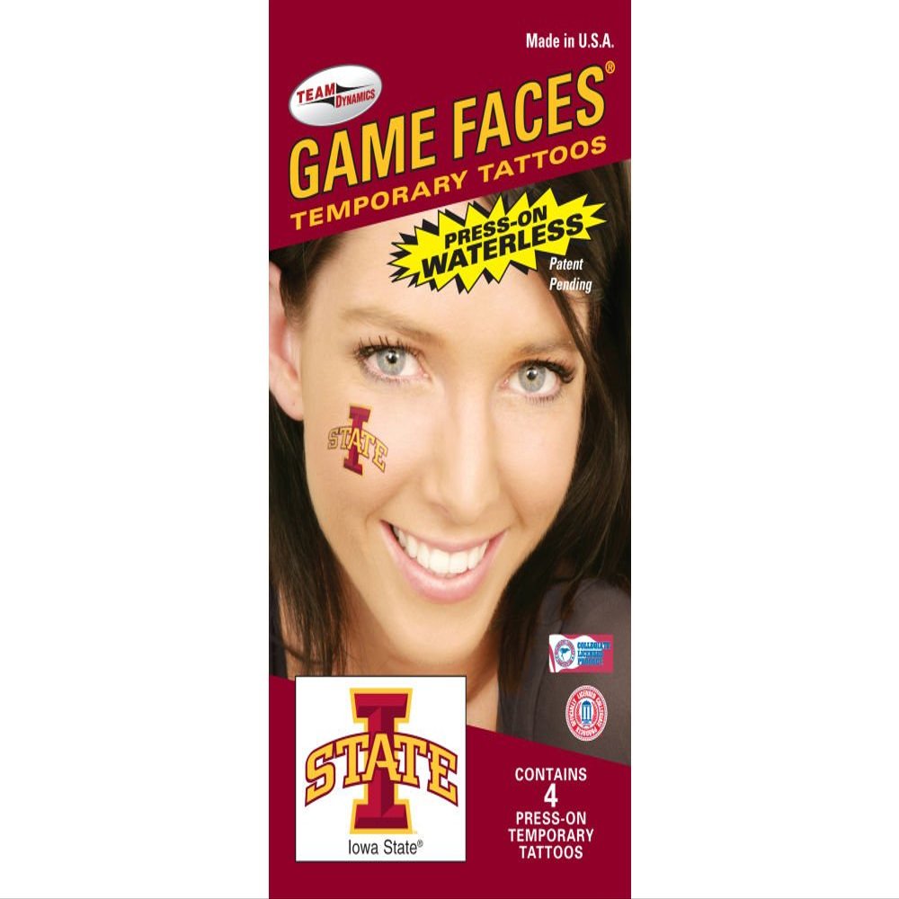 Iowa State Cyclones 4-Pack Waterless Temporary Tattoos -