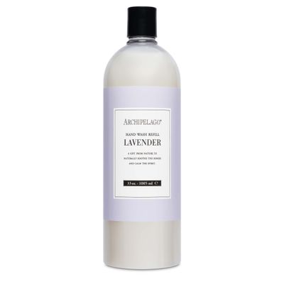 Archipelago Botanicals Lavender Hand Wash Refill, Liquid Hand Soap Refill, Fragrances with Lavender, Bergamot and Citrus, 33 fl oz