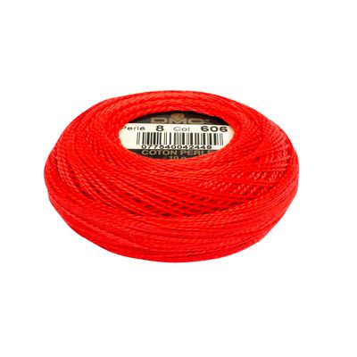 Pearl Cotton Ball Size 8 87yd-Bright Red
