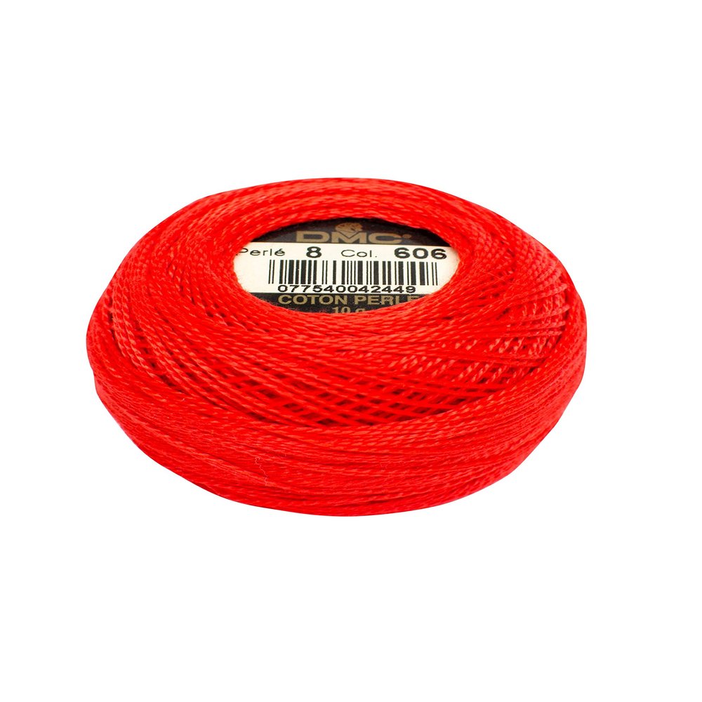 Pearl Cotton Ball Size 8 87yd-Bright Red