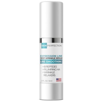 Skin Perfection Multi-Peptide Serum for Face with 8 Clinical-Strength Actives - Reduces Appearance of Expression Lines - Anti-Aging Formula with Matrixyl 3000, Argireline, Snap-8